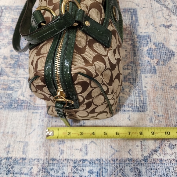 Coach Signature Python Stripe Satchel - Picture 15 of 16